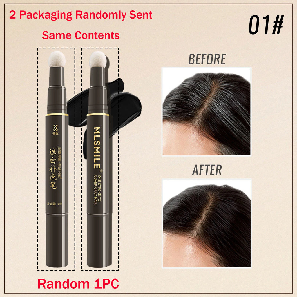 Brown Black Soft Head Pen Temporary Liquid Hair Color Instant Gray Root Coverage Hair Dye Stick One-Time Cover White Grey Hair