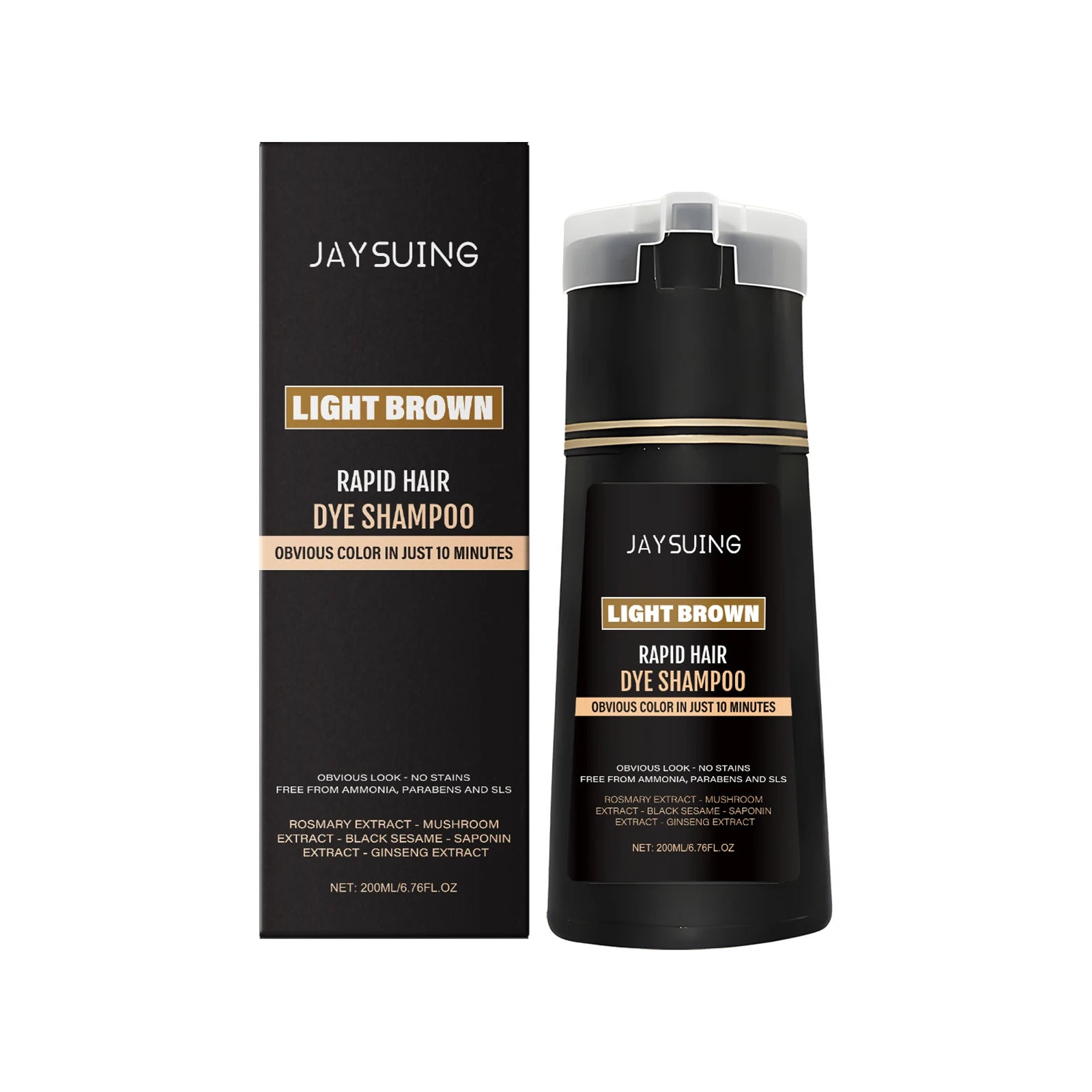 Men Hair Dye Shampoo 3 in 1 for Gray White Hair Coverage Natural Herbal Ingredient Brown Hair Coloring Black Beard Color Shampoo