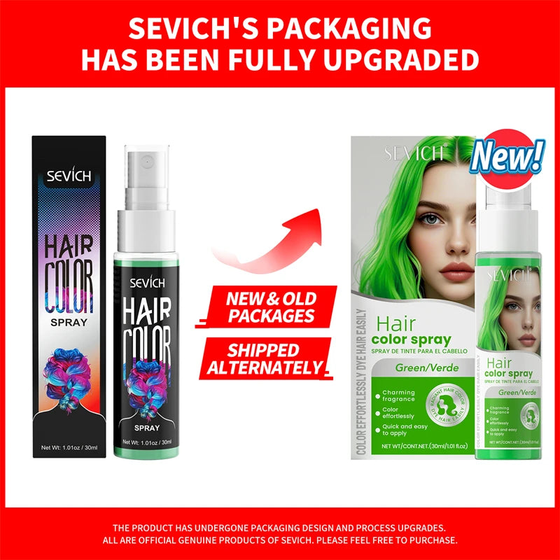 Sevich 8 Colors Hair Color Spray Temporary Hair Dye Cream Washable Disposable Color Hair Spray Unisex Salon Hair Styling Tools