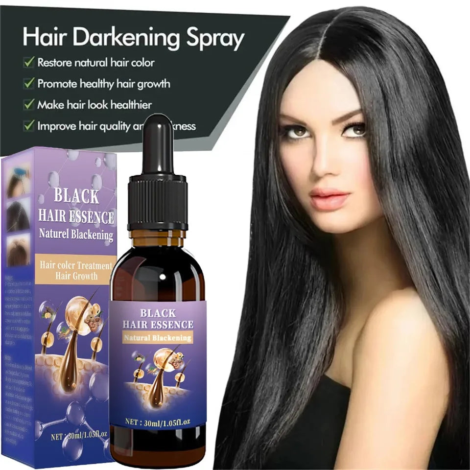 Black Hair Essence - Deep Scalp Nourishment & Hair Strengthening, Supports Healthy Hair Tone