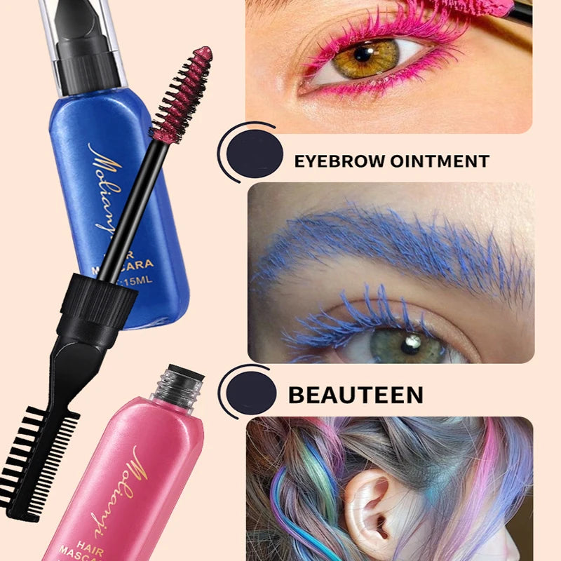 Disposable hair dye Long-lasting dye color highlight color mascara dual-use mascara easy to color without harm not irritating