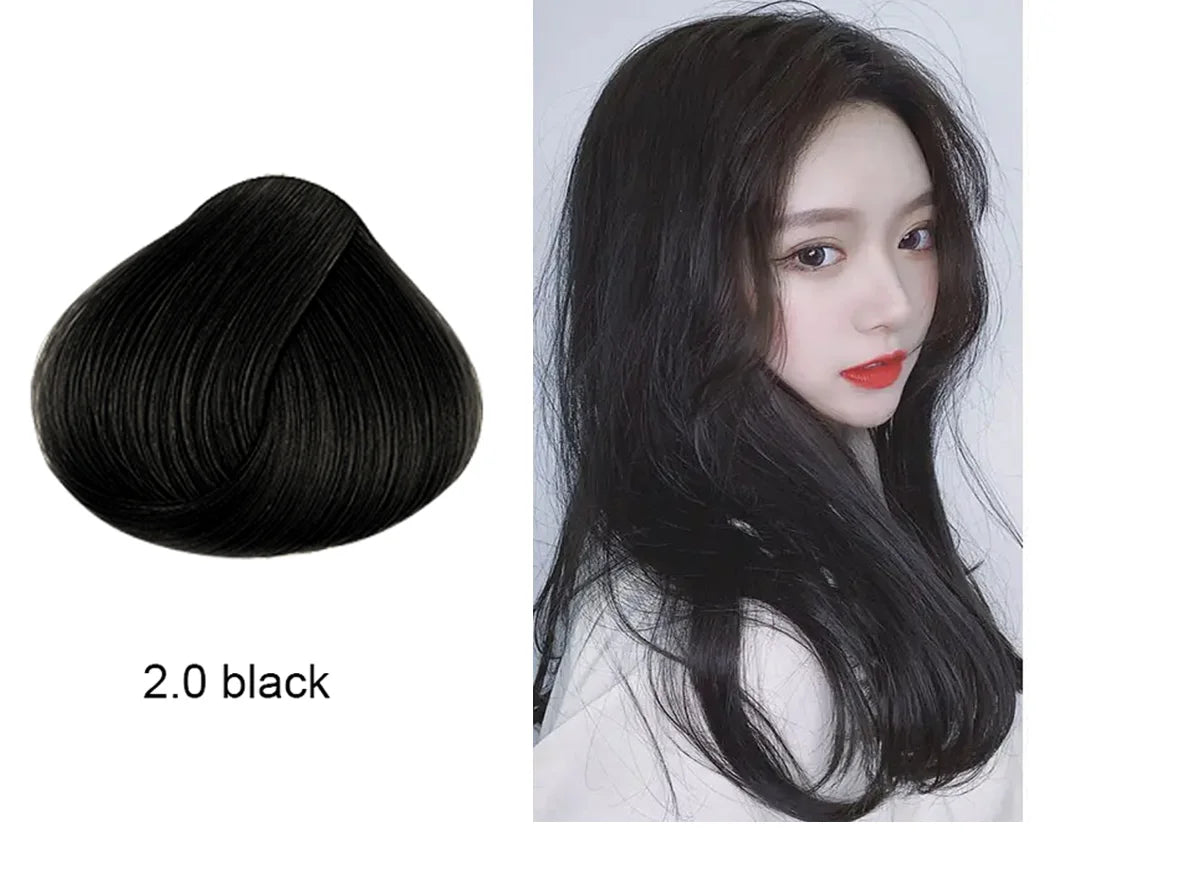 Mokeru Fast Dye Black Shampoo Long Lasting Black Hair Shampoo Organic Permanent Coconut Hair Dye Shampoo for Hair Women Man