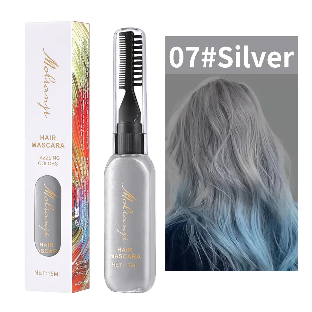 Disposable hair dye Long-lasting dye color highlight color mascara dual-use mascara easy to color without harm not irritating