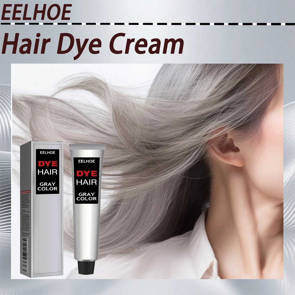 Fashion Hair Dye Cream Nourishing Enhancing Hair Luster Easy to Color Long Lasting Color Effect Grandma Grey Hairdressing Cream