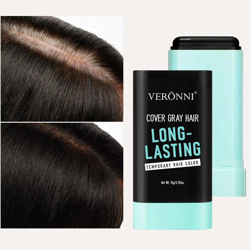 2in1 Portable disposable hair dye stick gentle, long-lasting, quick temporary hair dye cover white for all hair types Washable