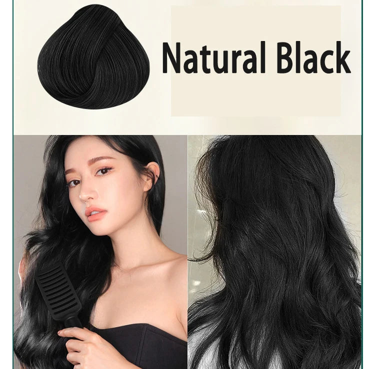 Mokeru Fast Dye Black Shampoo Long Lasting Black Hair Shampoo Organic Permanent Coconut Hair Dye Shampoo for Hair Women Man