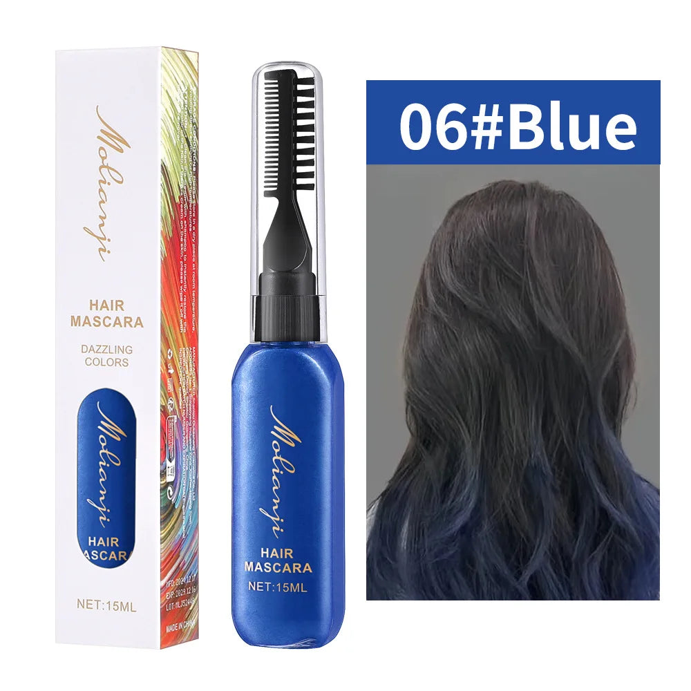 Disposable hair dye Long-lasting dye color highlight color mascara dual-use mascara easy to color without harm not irritating