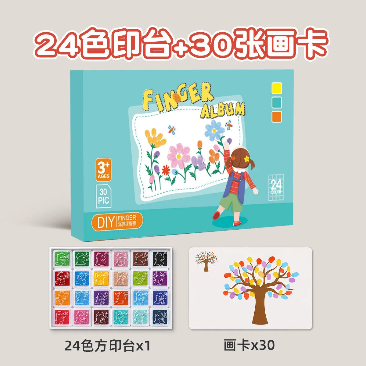 Creativity Finger Painting Set Drawing Coloring Books for Kids Montessori Learning Education Doodle Book Handmade Drawing Toys