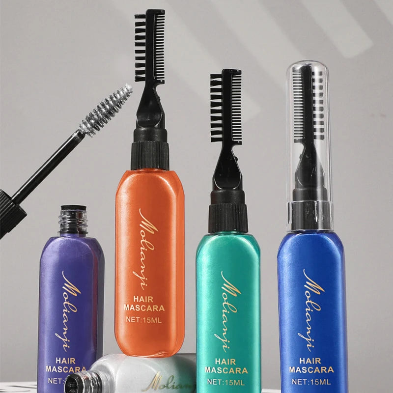 Disposable hair dye Long-lasting dye color highlight color mascara dual-use mascara easy to color without harm not irritating