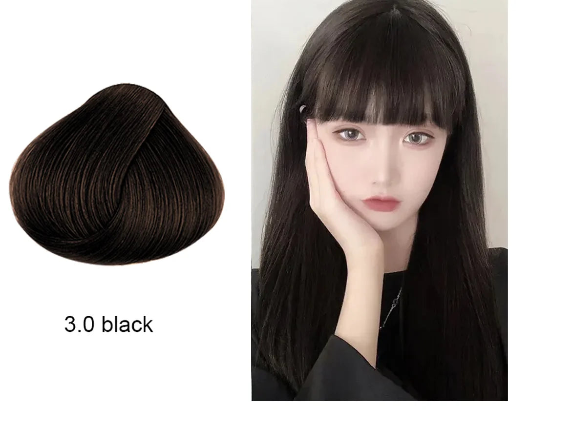 Mokeru Fast Dye Black Shampoo Long Lasting Black Hair Shampoo Organic Permanent Coconut Hair Dye Shampoo for Hair Women Man