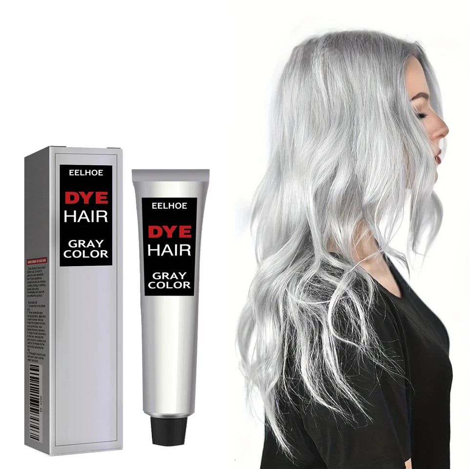 Fashion Hair Dye Cream Nourishing Enhancing Hair Luster Easy to Color Long Lasting Color Effect Grandma Grey Hairdressing Cream