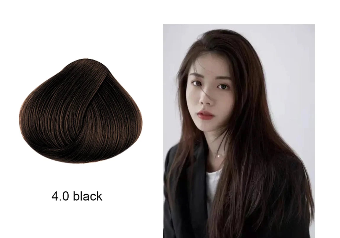 Mokeru Fast Dye Black Shampoo Long Lasting Black Hair Shampoo Organic Permanent Coconut Hair Dye Shampoo for Hair Women Man