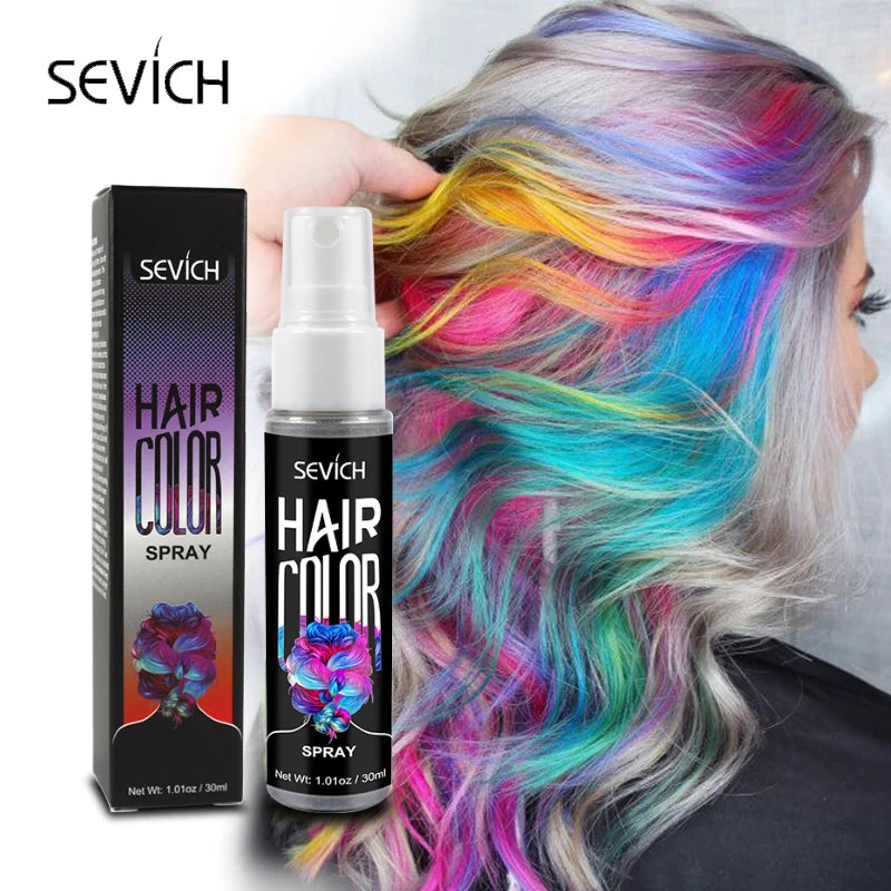 Sevich 8 Colors Hair Color Spray Temporary Hair Dye Cream Washable Disposable Color Hair Spray Unisex Salon Hair Styling Tools