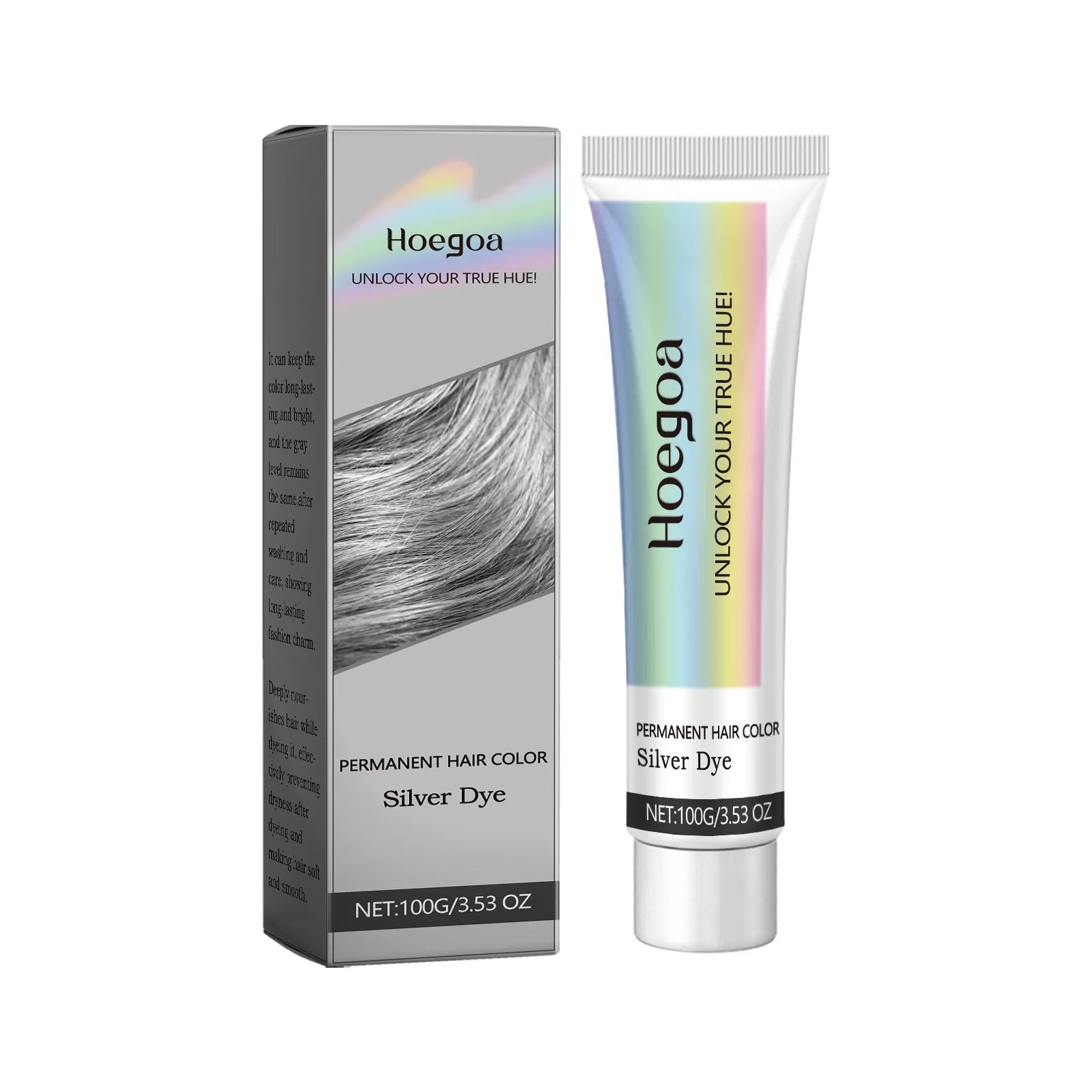Gray Hair Dye Shampoo Natural Permanent Hair Coloring Cream Reduce Scalp Irritation Cover White Hair
