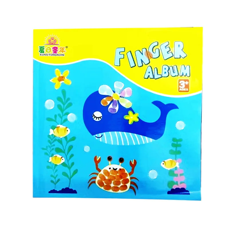 Creativity Finger Painting Set Drawing Coloring Books for Kids Montessori Learning Education Doodle Book Handmade Drawing Toys