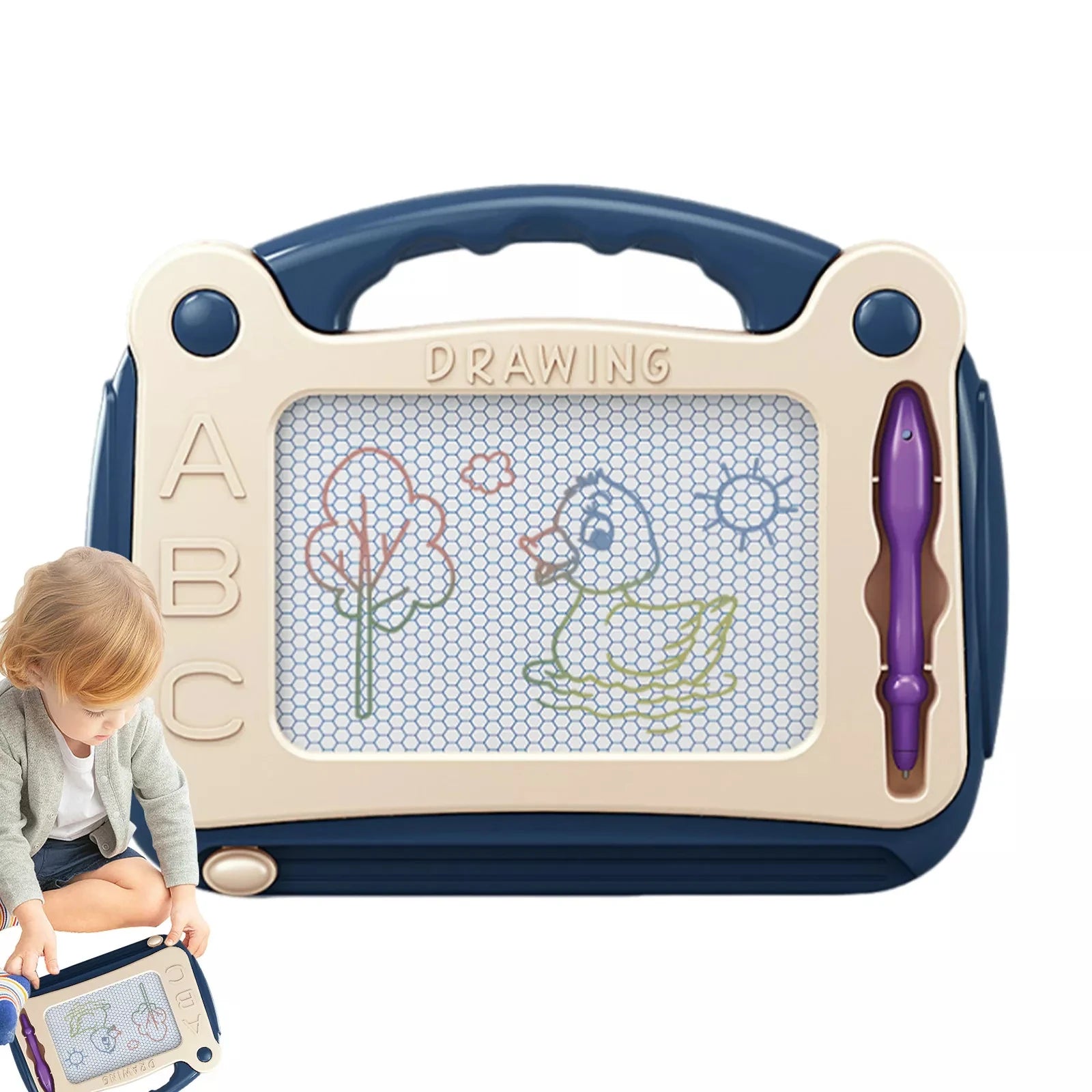 Kids Small Size Magnetic Drawing Board,Learning Educational Toy Etch Sketch Gift for 36+ Month Kids Girls Boys