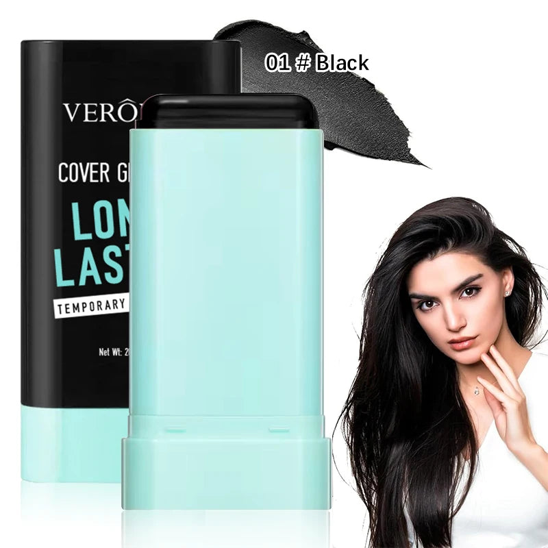 2in1 Portable disposable hair dye stick gentle, long-lasting, quick temporary hair dye cover white for all hair types Washable