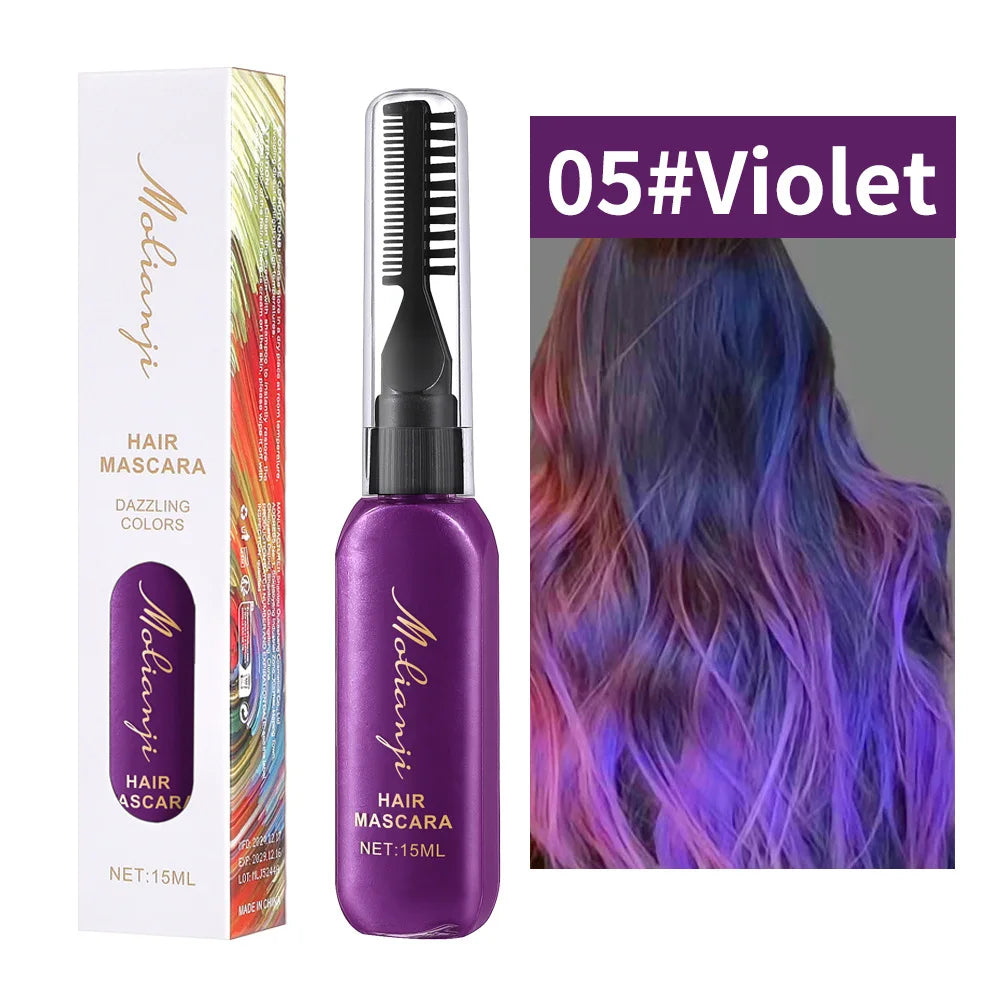Disposable hair dye Long-lasting dye color highlight color mascara dual-use mascara easy to color without harm not irritating