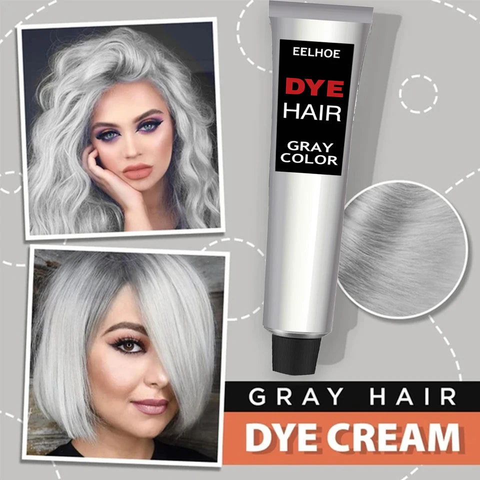 Fashion Hair Dye Cream Nourishing Enhancing Hair Luster Easy to Color Long Lasting Color Effect Grandma Grey Hairdressing Cream