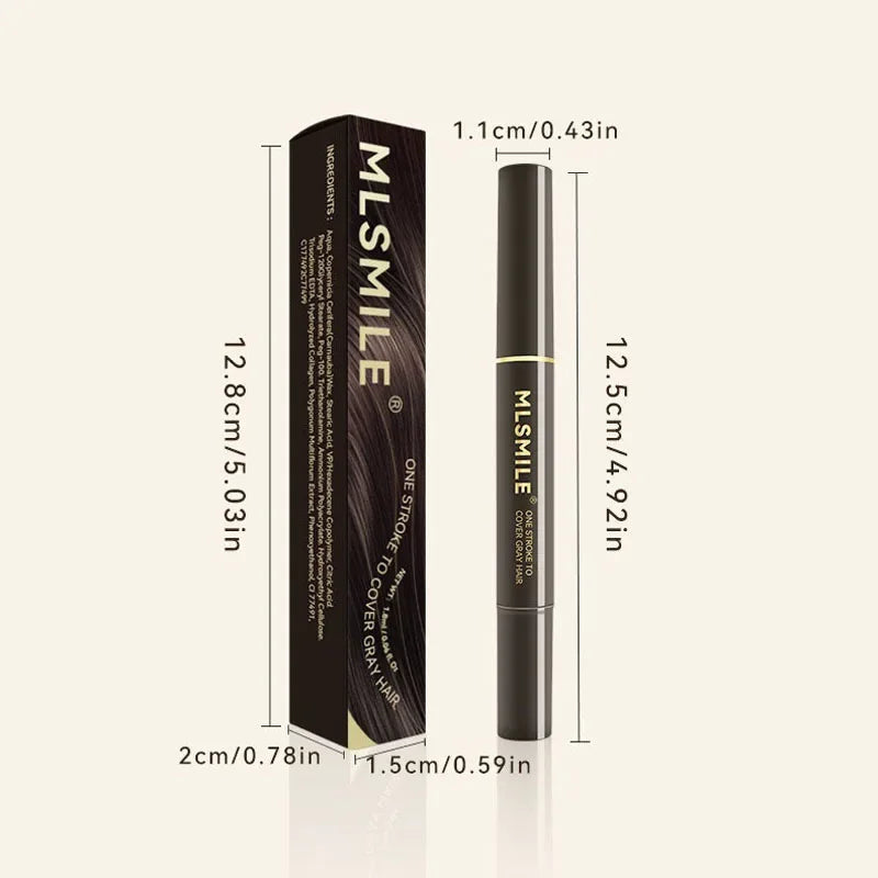 Brown Black Soft Head Pen Temporary Liquid Hair Color Instant Gray Root Coverage Hair Dye Stick One-Time Cover White Grey Hair