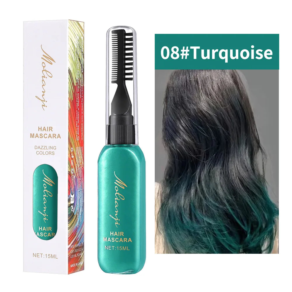 Disposable hair dye Long-lasting dye color highlight color mascara dual-use mascara easy to color without harm not irritating