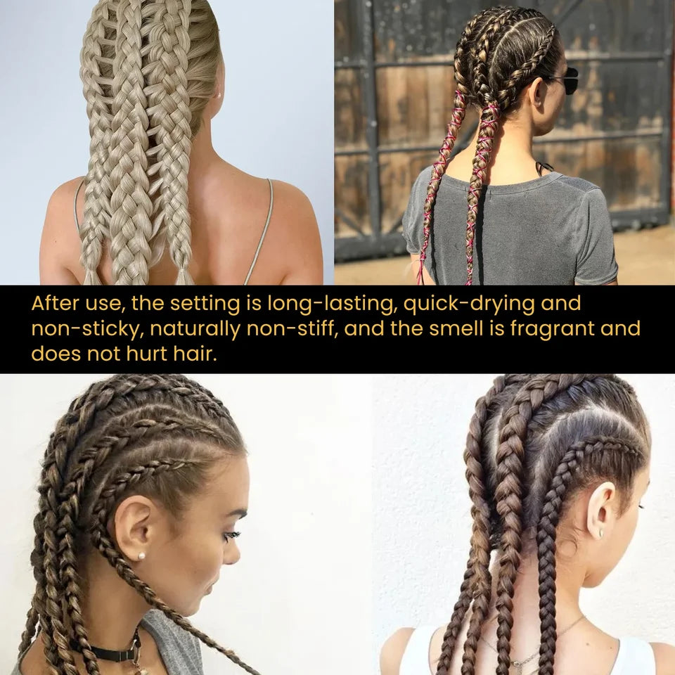 Hair Braiding Gel Styling Control Smooth Long Lasting Styling Braiding Gel Tames Frizz Edges Hair Gel Twist Styling Wax 50g