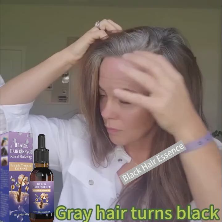 Black Hair Essence - Deep Scalp Nourishment & Hair Strengthening, Supports Healthy Hair Tone